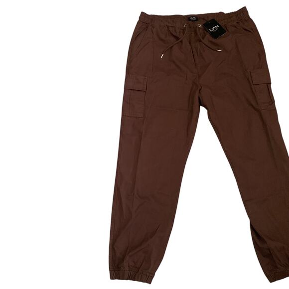 BOOHOOMAN Men’s Size 4XL Plus Slim Fit Drawstring Cargo Pant Trousers - Picture 6 of 11